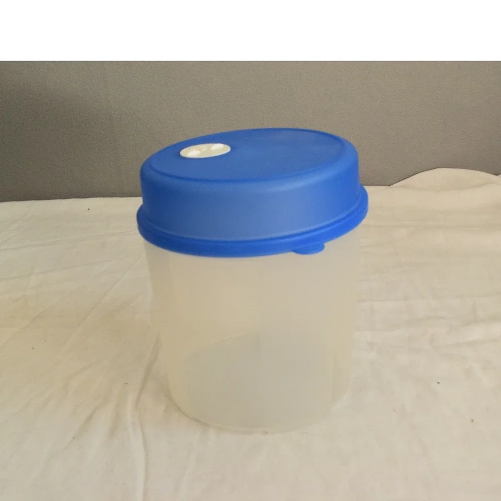 Tupperware Ice Cream Keeper FreezeSmart Round Date Dial Storage Blue